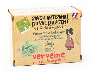 Savon Artisanal du Val d'Argent à l'huile d'argan bio - Verveine - Produit