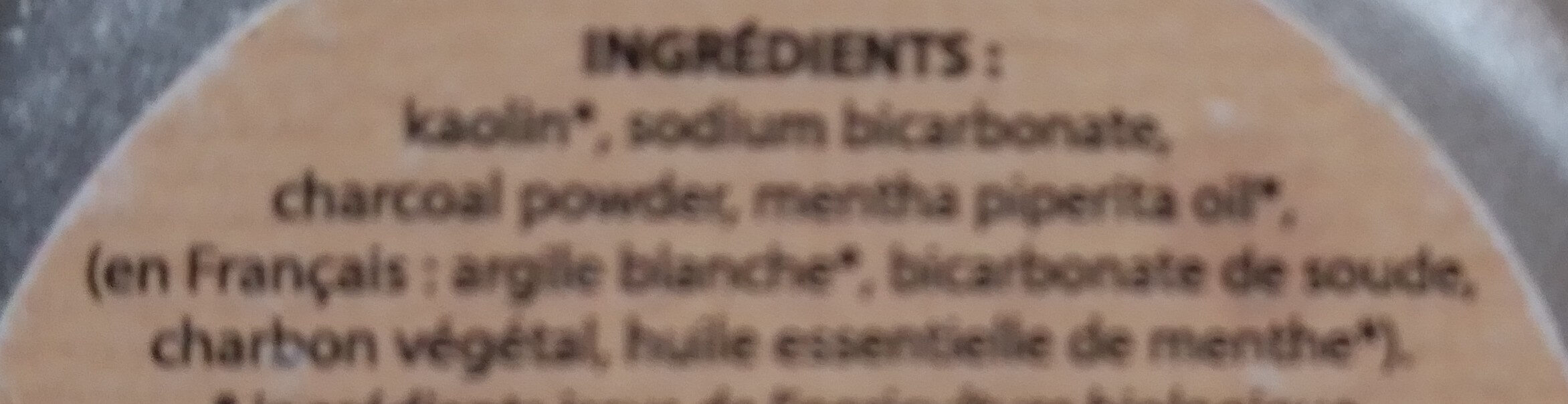 dentifrice en poudre au charbon végétal et à la menthe - Ingrédients - fr