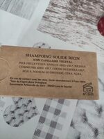 Shampooing Solide au Ricin - Ingrédients - fr
