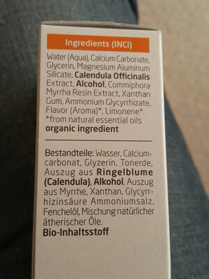Calendula-Zahncreme - Ingredients - de