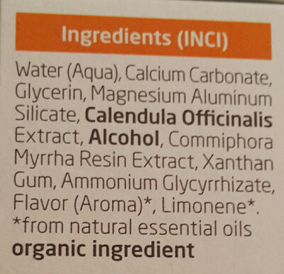 Calendula-Zahncreme - Ingredients
