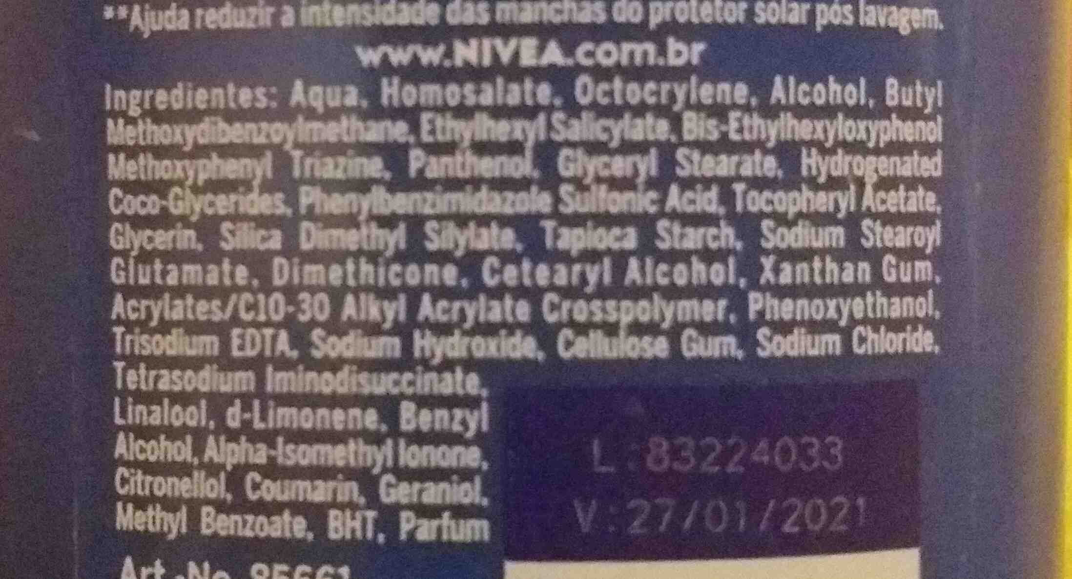 Nivea - Ingredients - en
