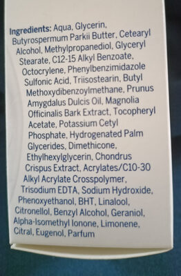Soin de jour 24h hydratant - Ingredients
