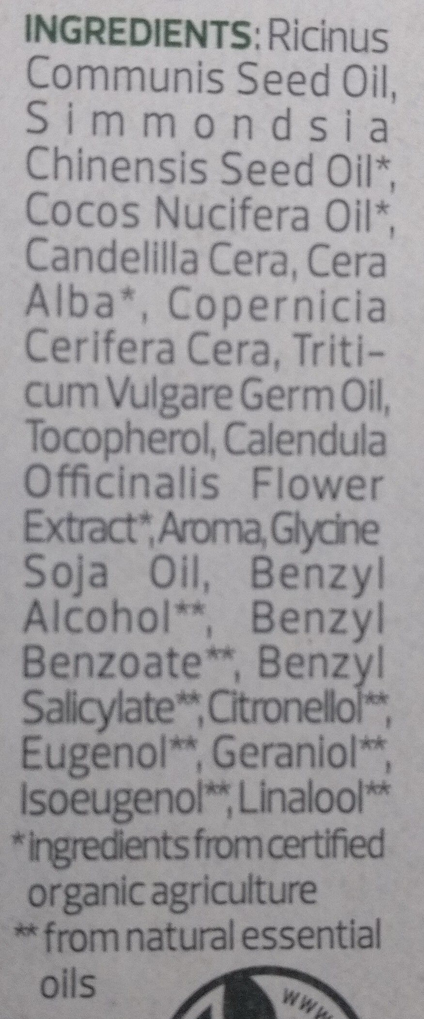 Lippenpflege Bio-Calendula - Inhaltsstoffe - de