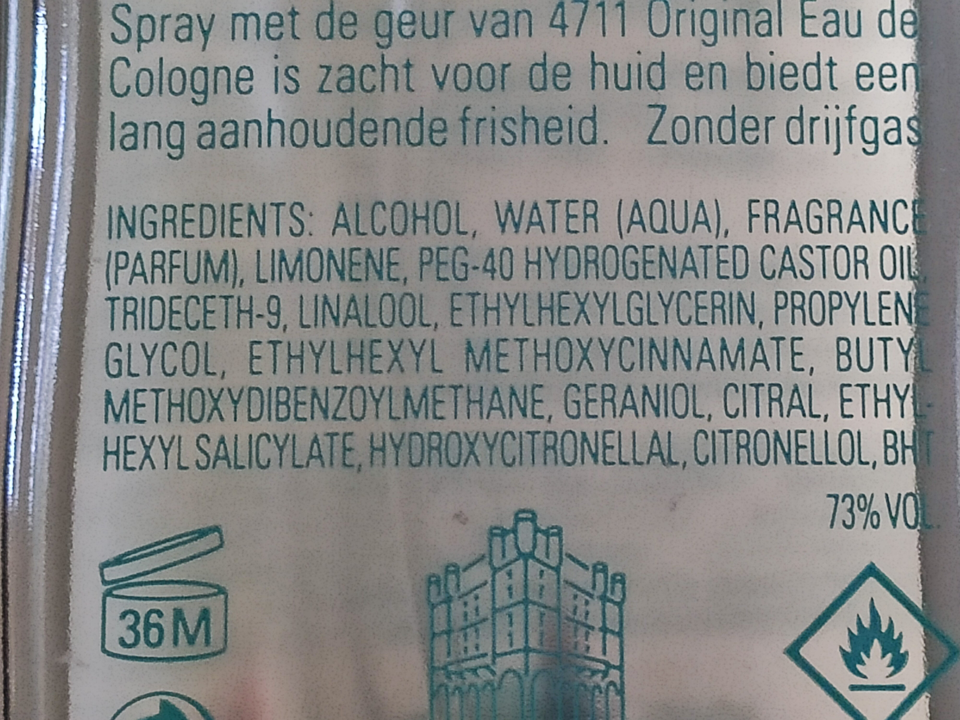 Original eau de Cologne - Ingredients - en