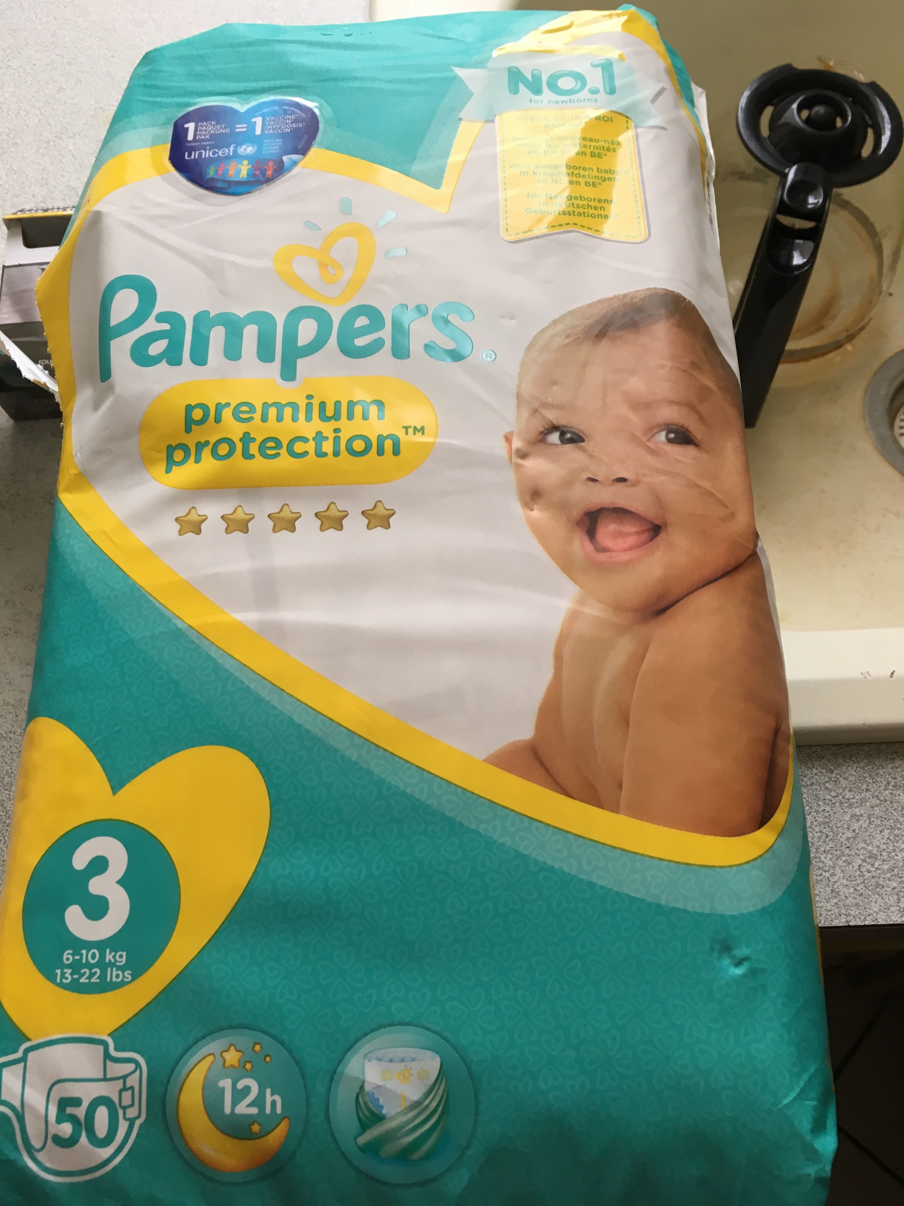 Pack duo de couches Pampers Premium protection - 406 couches