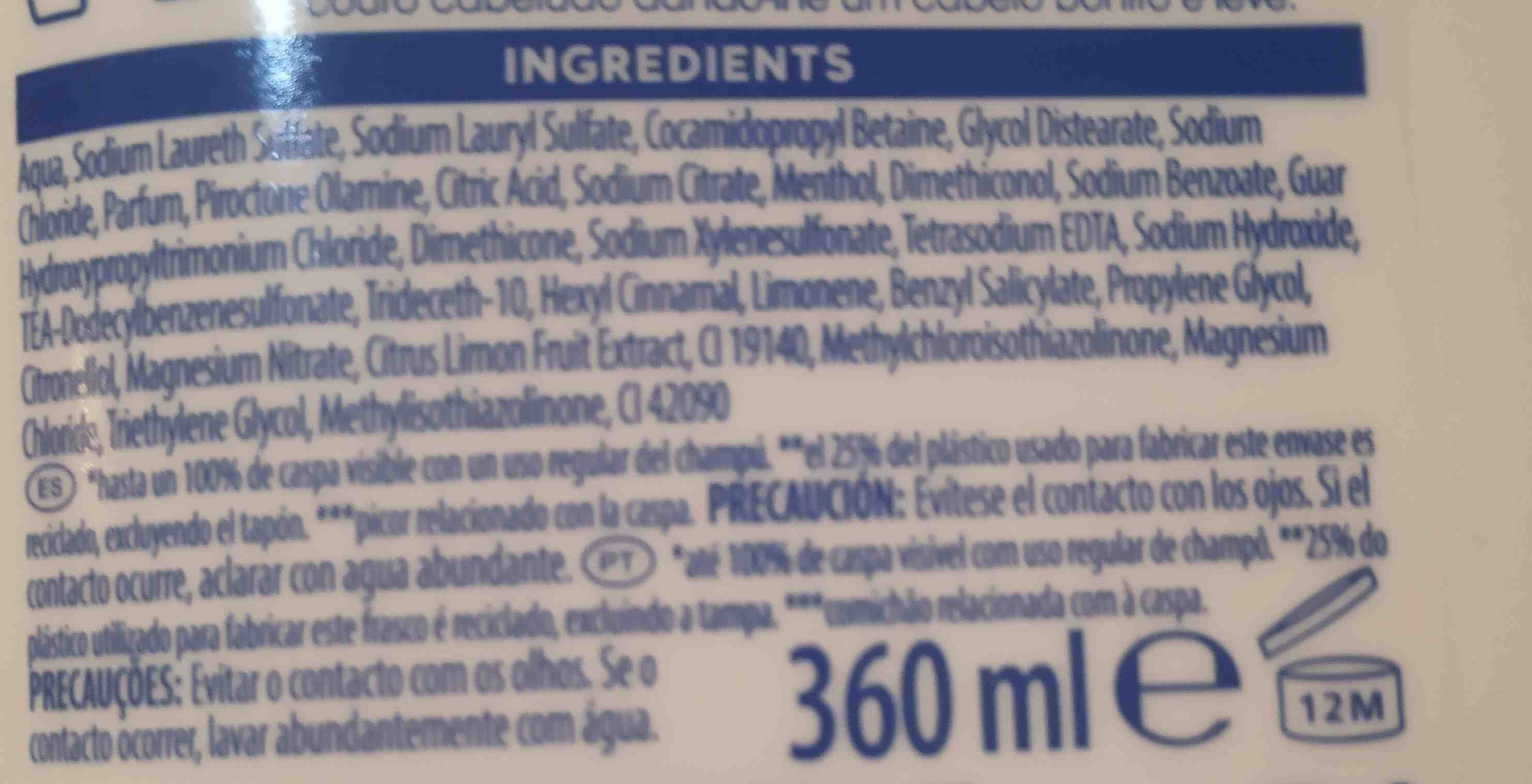 Champú - Ingredients - en