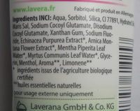 Dentifrice à la menthe Bio & au Fluorure de sodium - Ingredients - fr