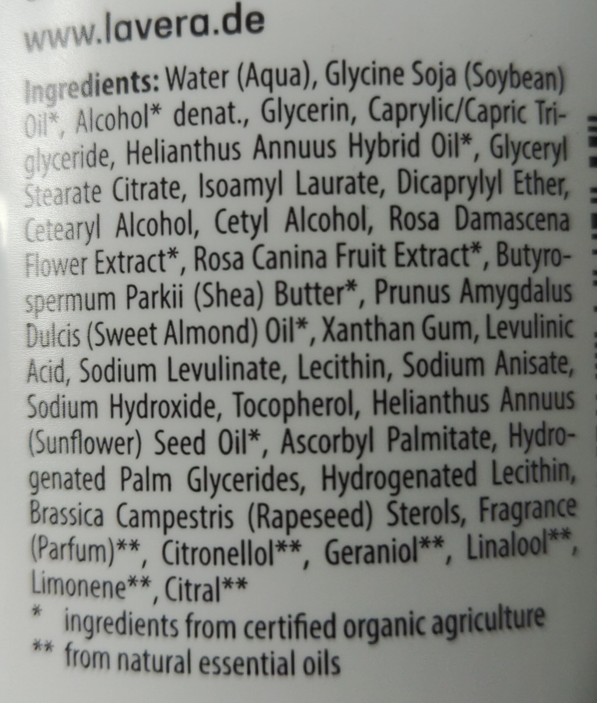 Body Milk Sanft - Ingredients - de