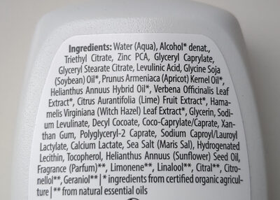Lavera Natural & Fresh Deo Roll-on - Ingredients