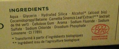 Dentifrice siberica - Ingredients