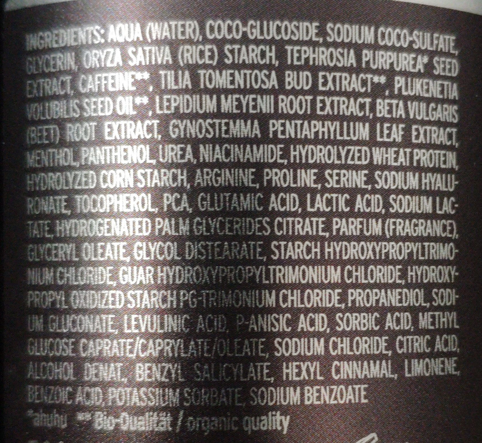 Thickening Coffein Shampoo - Ingredients - de
