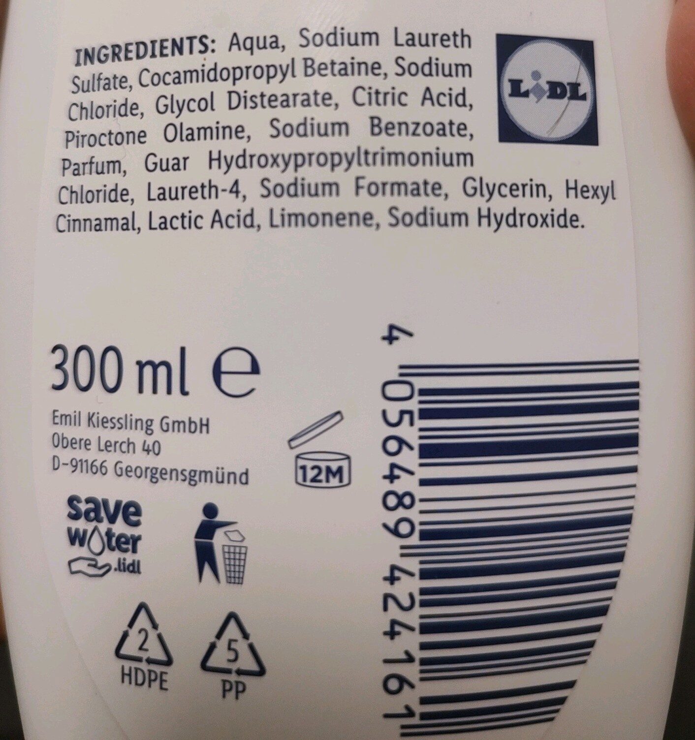 Anti Dandruff Shampoo - Ingrédients - en