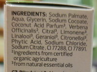 Pflanzenölseife Bio-Verveine Normale Haut - Ingredients - de