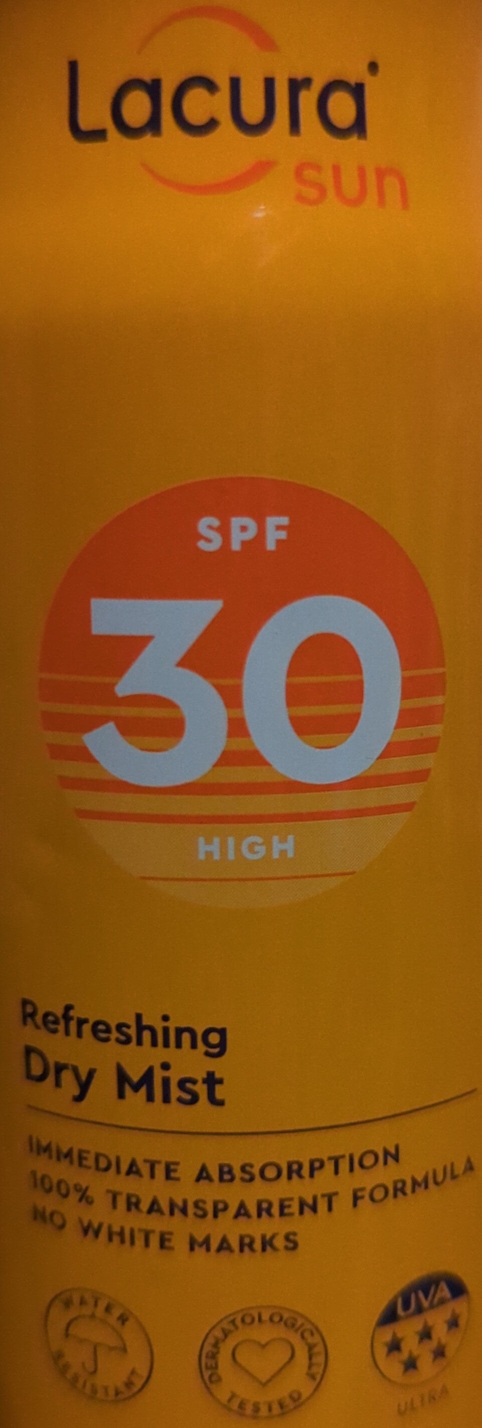 SPF 30 High, Refreshing Dry Mist - Tuote - en