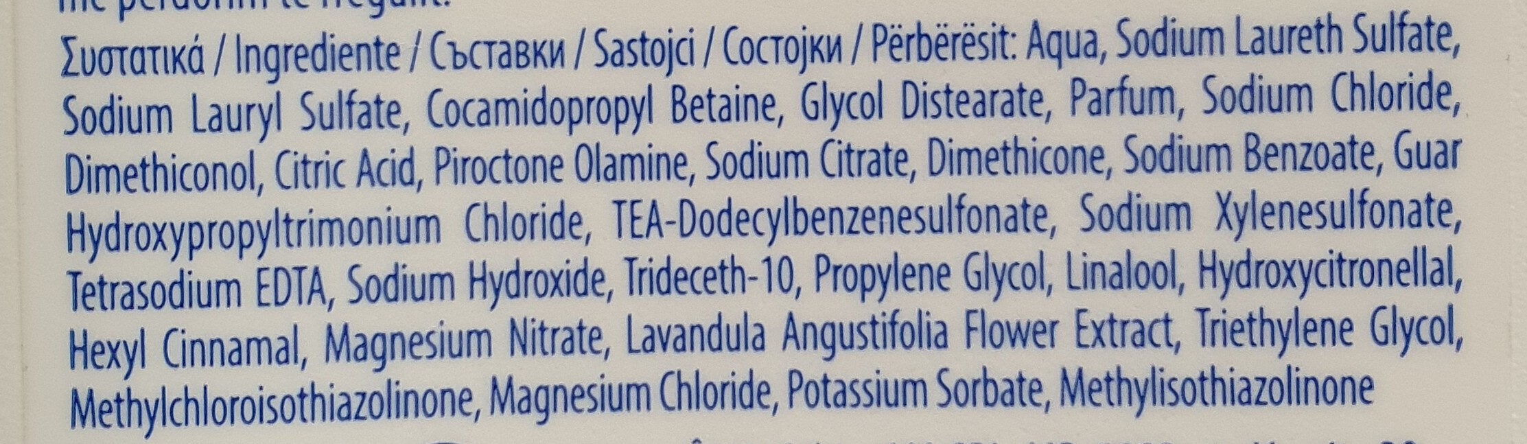 ANTI-DANDRUFF SHAMPOO - Ingredientes - en
