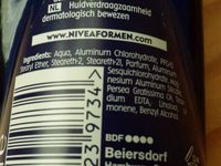 Nivea Men Dry Impact - Ingredients - en