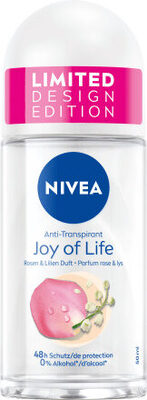 NIVEA Antiperspirant Deo Roll-on Joy of Life with roses & lilies fragrance, 50 ml - Tuote - en