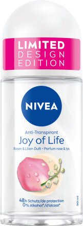 NIVEA Antiperspirant Deo Roll-on Joy of Life with roses & lilies fragrance, 50 ml - Tuote - en