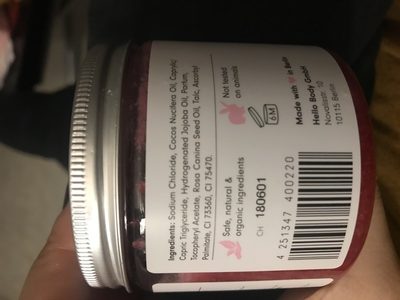 Hello Body Coco Glam Pink Body Scrub - Ingredients - fr