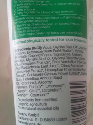 handcreme soft bio aloe vera - Ingredients