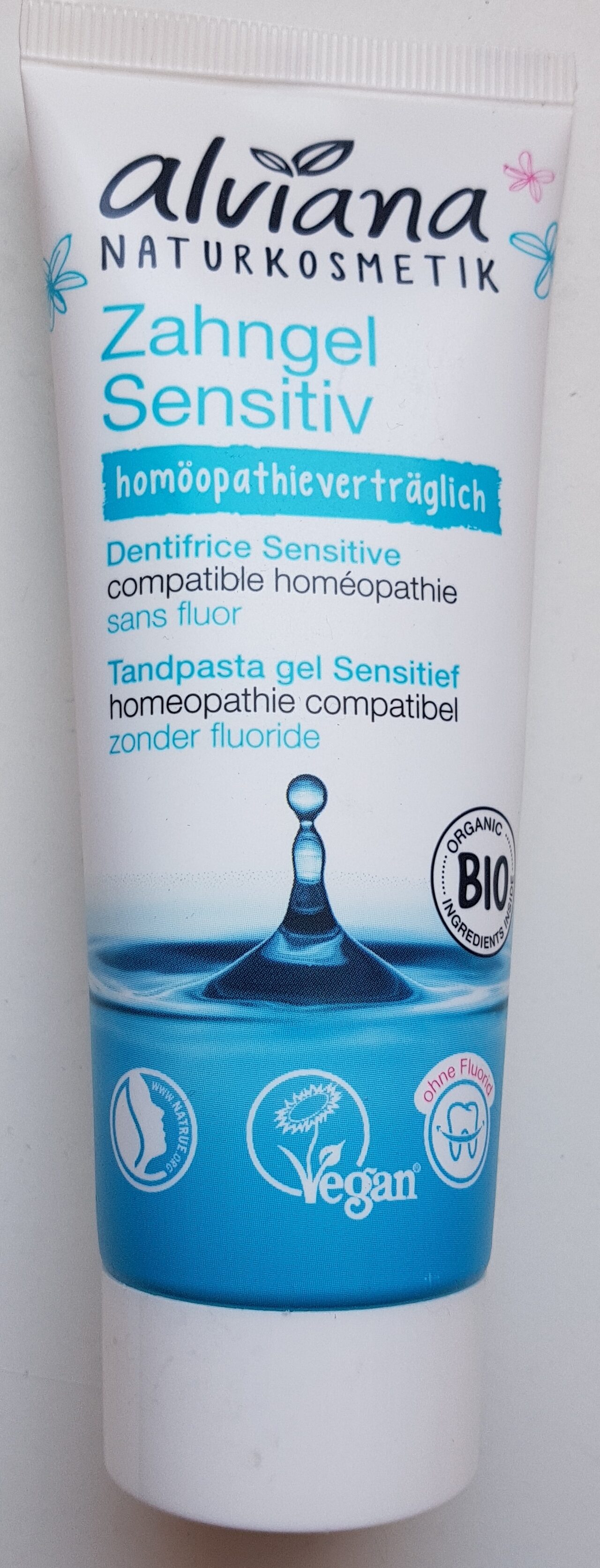 Dentifrice sensitive compatible homéopathie sans fluor - Product - fr