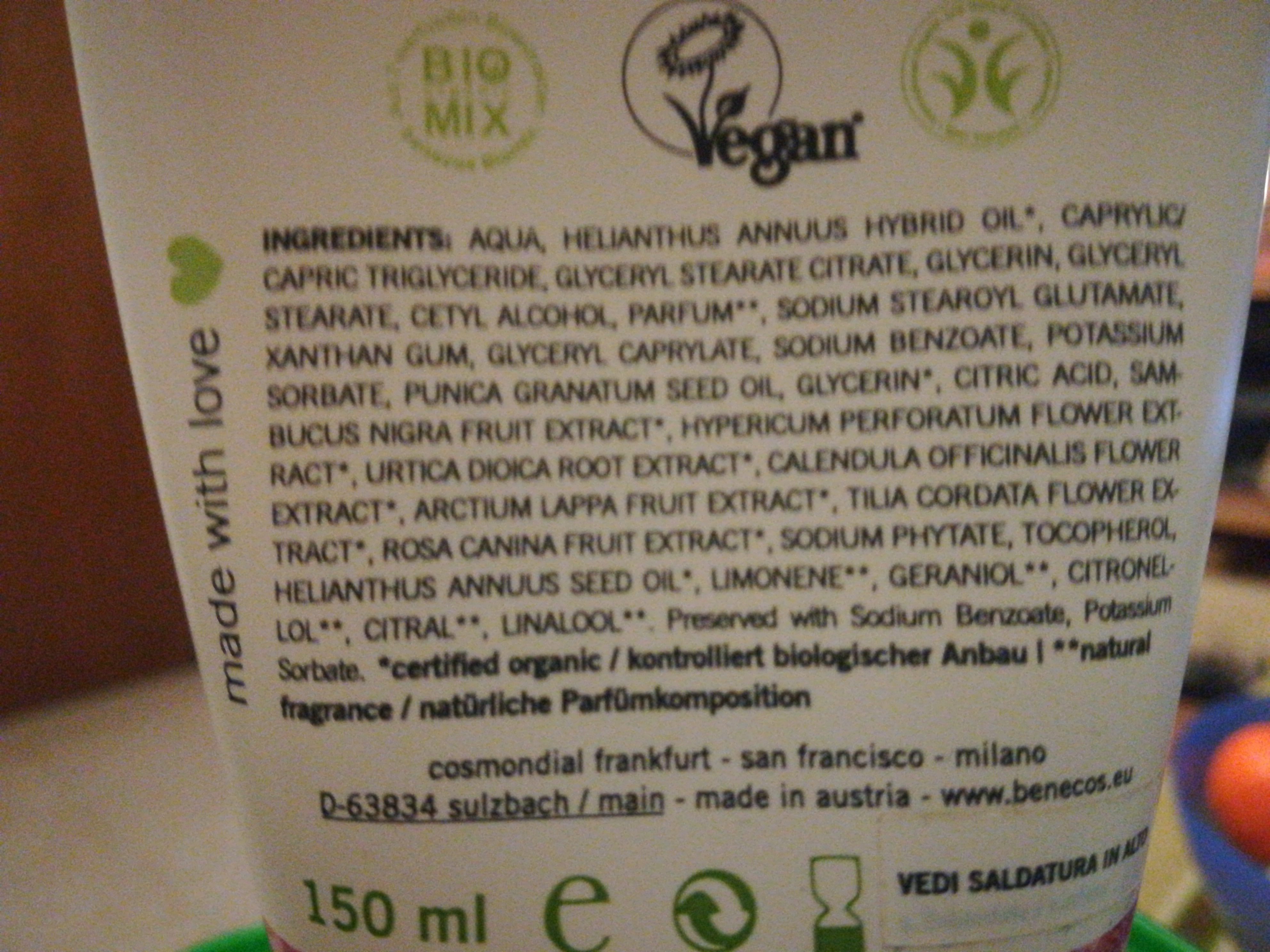 Body lotion - Ingredients - fr
