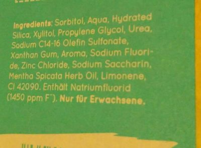 Super Mint Zahnpasta - Ingredients