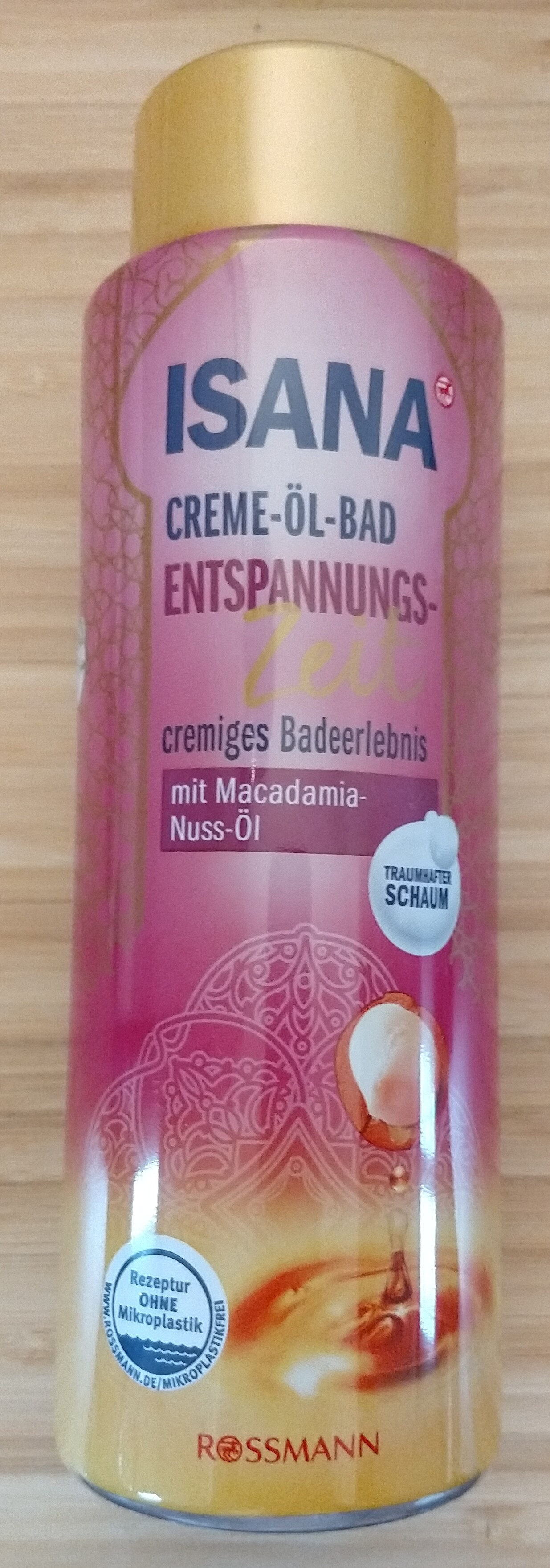 CREME-ÖL-BAD ENTSPANNUNGS-Zeit cremiges Badeerlebnis mit Macadamia-Nuss-Öl - Produit - de