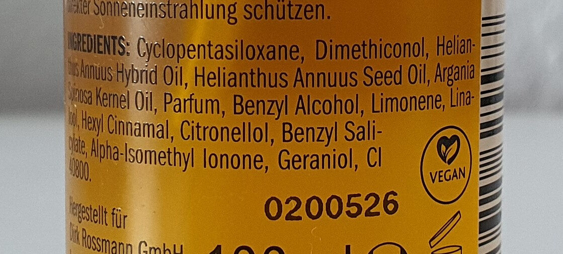 Haaröl - Arganöl & Pflege - Ingrédients - de