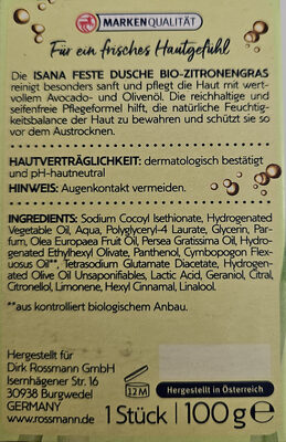 Feste Dusche Bio-Zitronengras - Product - en