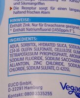 diadent Zahngel Fluor Fresh - Inhaltsstoffe - de