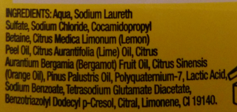 Original Source Lemon and Lime Revive - Ingrédients - en