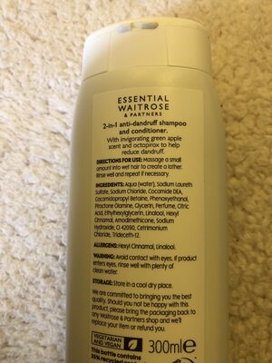 Anti Dandruff 2 - in 1 Shampoo and Conditioner - 原材料 - en