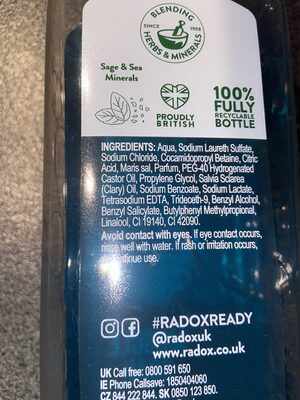 Radox muscle soak - Ingredients