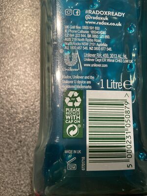 Radox muscle soak - Instruction de recyclage et/ou information d'emballage - en