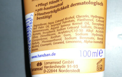 Handcreme Hand & Nail - Ingredients - de