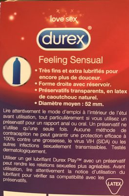 Contour, préservatifs ultra-fins et extra lubrifiés - Ingredients - fr