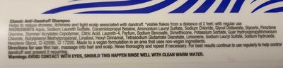 Classic anti dandruff shampoo - Ingredients