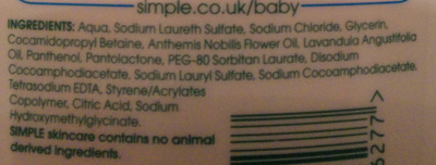 Baby Moisturising Bath - Ingredients - en