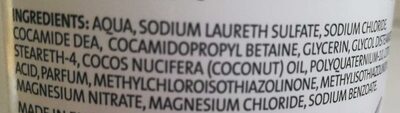 Pure coconut Shampooing hydratant - Ingredients