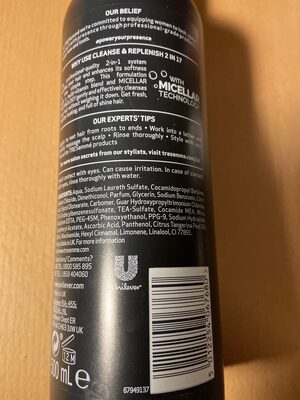 Tresemmé shampoo and conditioner - Ingredients - en