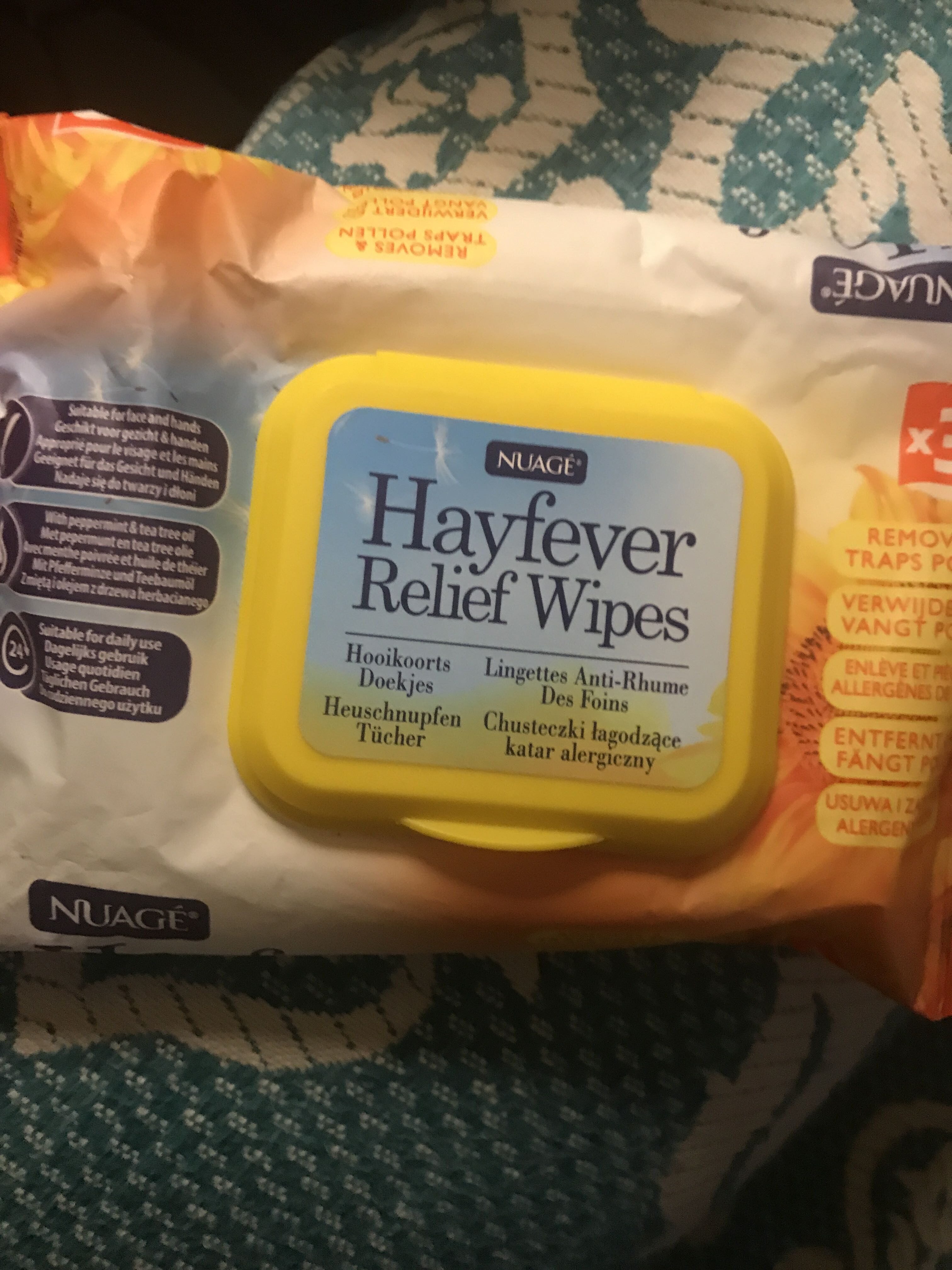 Hayfever Relief Wipes - Produkt - tr