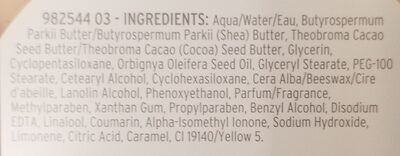Shea Nourishing Body Butter - Ingredientes - en