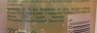 Aloe Pura Gel - Ingredients