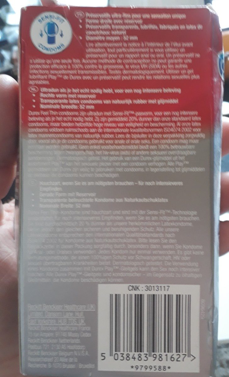 Durex Preservatifs Feeling Advanced 12 Preservatifs (condoms) - Ingredients - fr