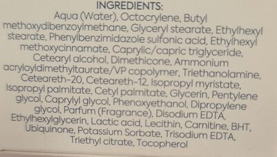 Q10 day cream - Ingredients
