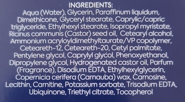 Q10 night cream - Ingredients - en