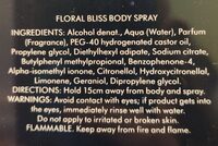 floral bliss body spray - Ingredients - en