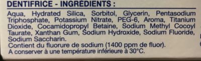 Dentifrice Soin Blancheur - Ingredients